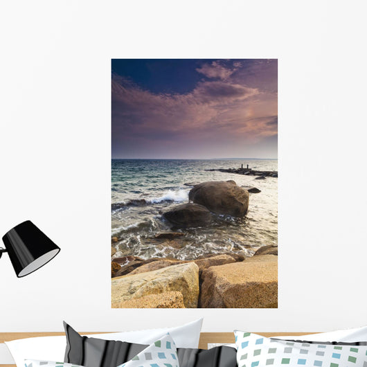 Glowing Pink Clouds Sunset Wall Decal