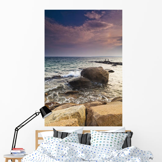 Glowing Pink Clouds Sunset Wall Decal