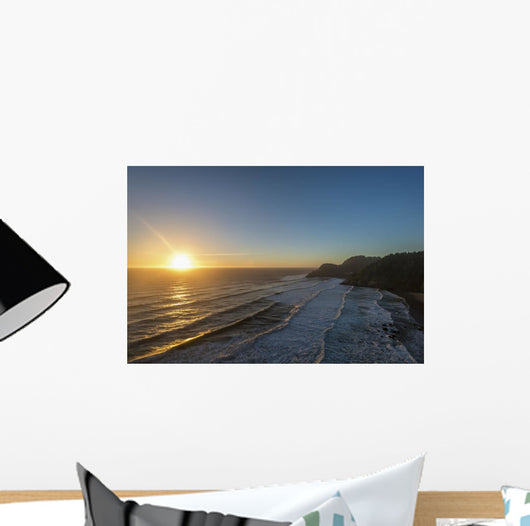 Sun Setting along Oregon Wall Decal