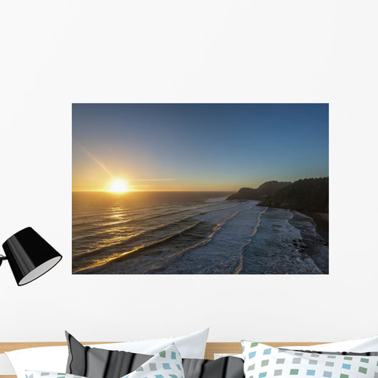 Sun Setting along Oregon Wall Decal