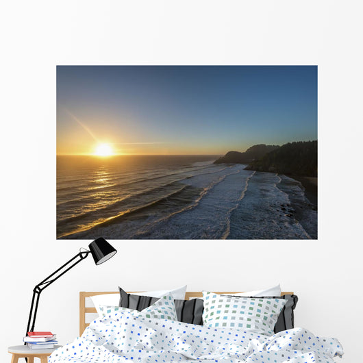 Sun Setting along Oregon Wall Decal