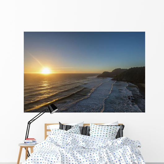 Sun Setting along Oregon Wall Decal