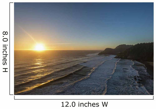 Sun Setting along Oregon Wall Decal