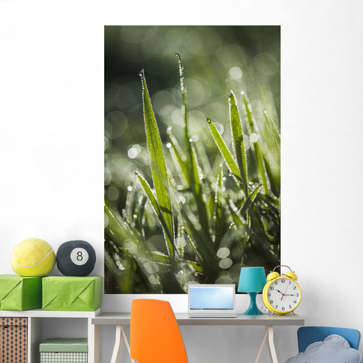Dew Glistens Grass Wall Decal Design 2