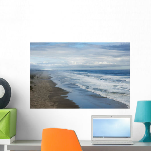Waves Crashing along Beach Wall Decal