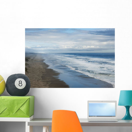 Waves Crashing along Beach Wall Decal