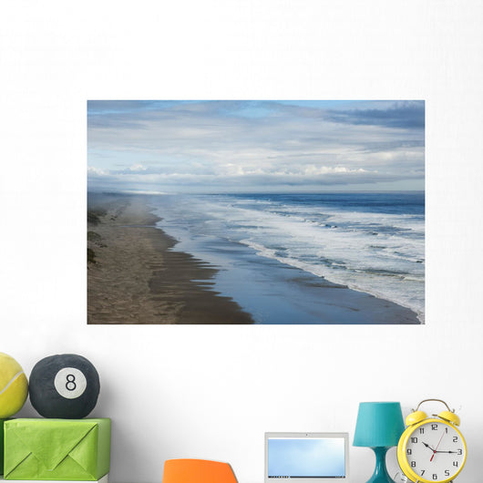 Waves Crashing along Beach Wall Decal