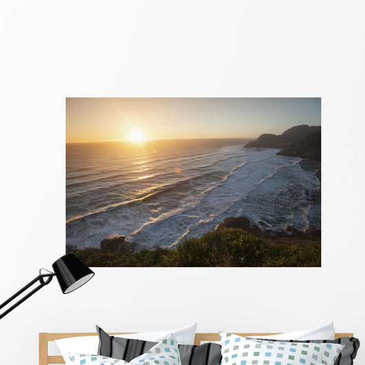 Waves Lapping Coast Dusk Wall Decal