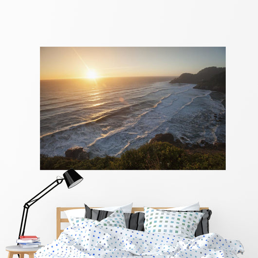 Waves Lapping Coast Dusk Wall Decal