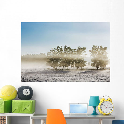 Four Trees with Leaves Wall Decal
