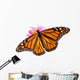 Female Monarch Butterfly Zinnia Wall Decal