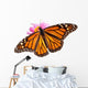 Female Monarch Butterfly Zinnia Wall Decal