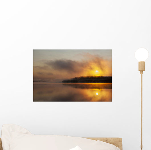 Sunrise over Calm Misty Wall Decal