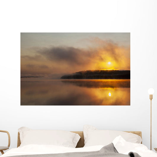 Sunrise over Calm Misty Wall Decal
