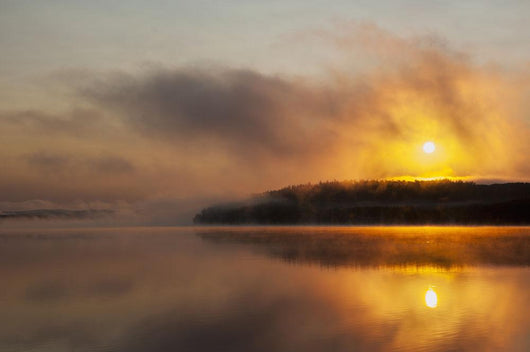 Sunrise over Calm Misty Wall Decal