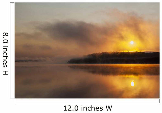Sunrise over Calm Misty Wall Decal
