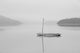 Solitary Sailboat Reflected Misty Wall Decal