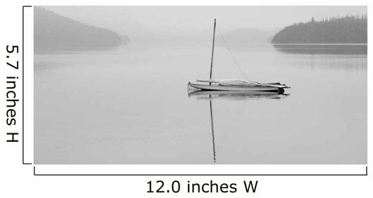 Solitary Sailboat Reflected Misty Wall Decal