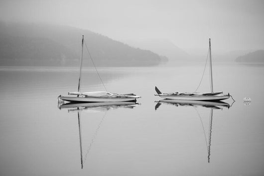 Two Sailboats Reflected Calm Wall Decal
