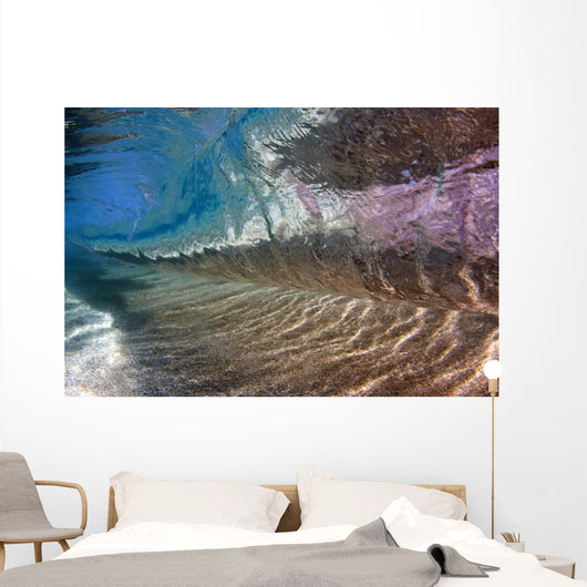 Underwater Breaking Wave Wall Decal Design 2