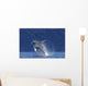 Young Humpback Whale Leaps Wall Decal Design 2