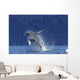 Young Humpback Whale Leaps Wall Decal Design 2