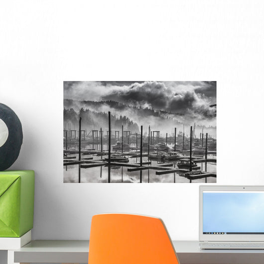 Black and White Fog Wall Decal