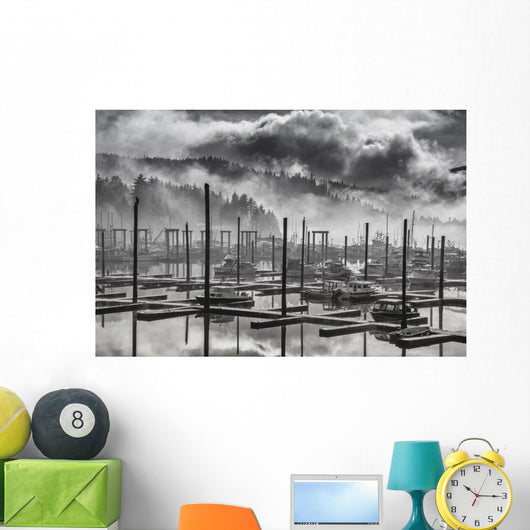 Black and White Fog Wall Decal