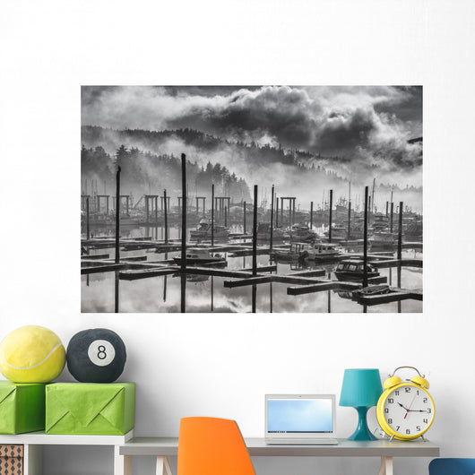 Black and White Fog Wall Decal