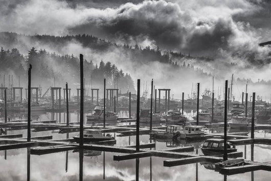 Black and White Fog Wall Decal