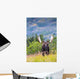 Large Bull Moose Standing Wall Decal
