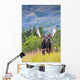 Large Bull Moose Standing Wall Decal