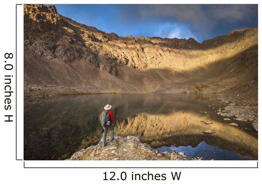 Male Hiker Enjoying Hidden Wall Decal