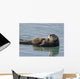 Sea Otter Female with Wall Decal