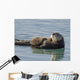 Sea Otter Female with Wall Decal
