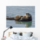 Sea Otter Female with Wall Decal