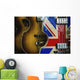 Violin with Union Jack Wall Decal