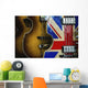 Violin with Union Jack Wall Decal