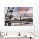 London Eye River Thames Wall Decal Design 1