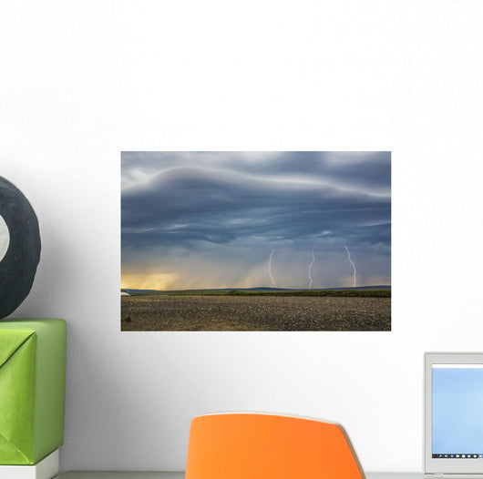Lightning Bolts Descend Wall Decal