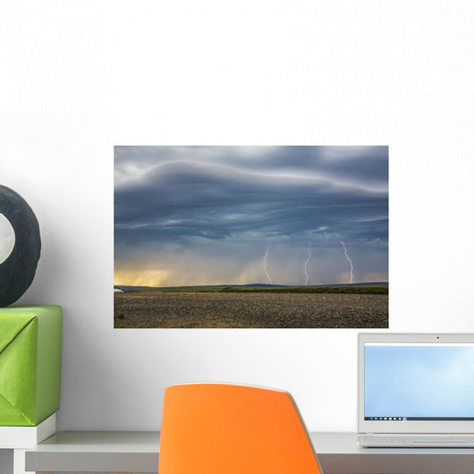 Lightning Bolts Descend Wall Decal