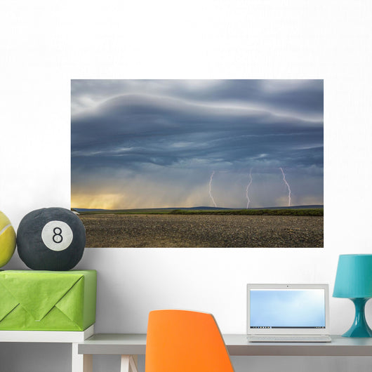 Lightning Bolts Descend Wall Decal