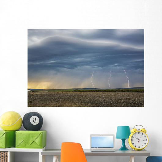 Lightning Bolts Descend Wall Decal