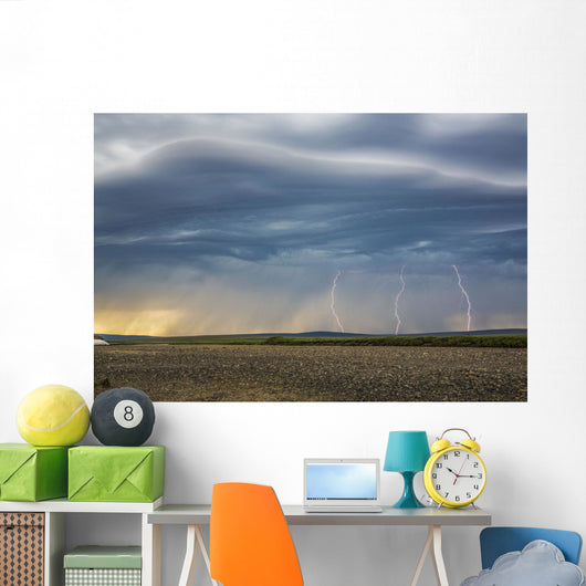 Lightning Bolts Descend Wall Decal