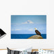 Bald Eagle Perched Rock Wall Decal