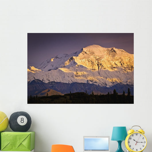 Sunset Glow Mt McKinley Wall Decal Design 2