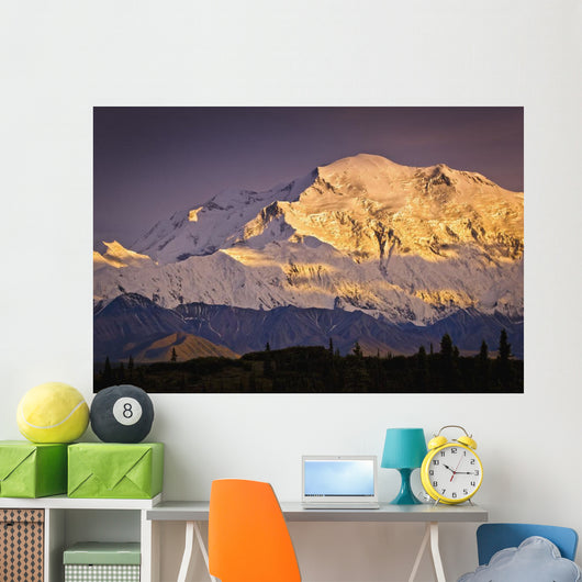 Sunset Glow Mt McKinley Wall Decal Design 2