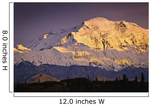 Sunset Glow Mt McKinley Wall Decal Design 2