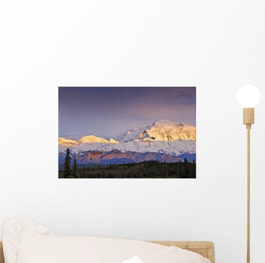Sunset Glow Mt McKinley Wall Decal Design 1