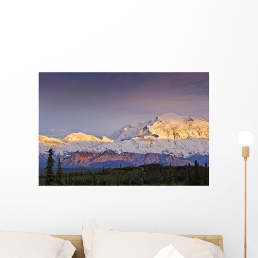 Sunset Glow Mt McKinley Wall Decal Design 1